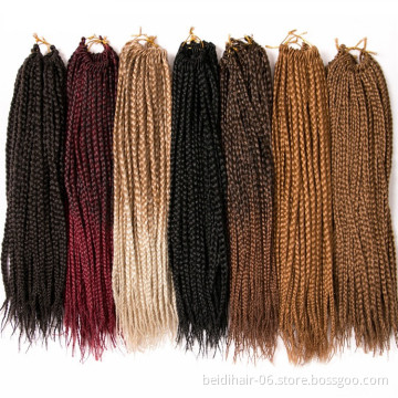 Protective Easy Crochet Hair Box Braids 18inch 22strands 90gram Factory Wholesale African Darling Braids Synthetic Extension